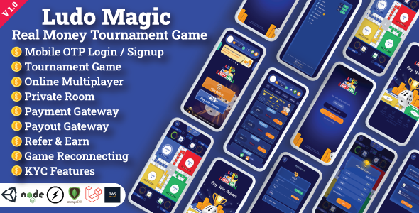Ludo Magic Tournament Real Money Earning Android App