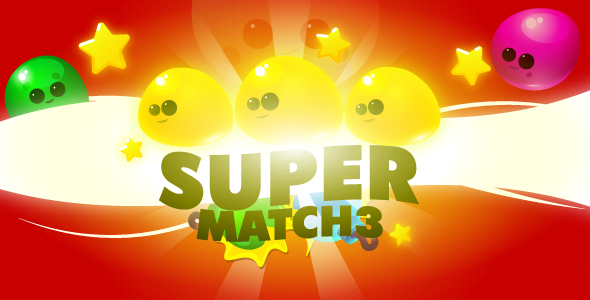 Super Match3 - HTML5 game, mobile control, Construct 3 (.c3p)