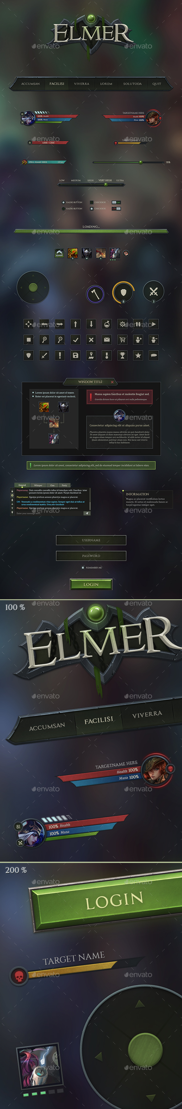 Rpg Game User UI Templates | GraphicRiver
