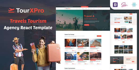 TourXPro - Travels Tourism Agency React Js Template