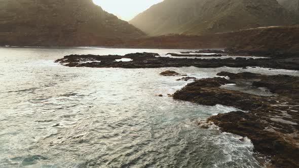 Incredible Mountain Scenery on the Ocean in the North of the Spanish Volcanic Island of Tenerife