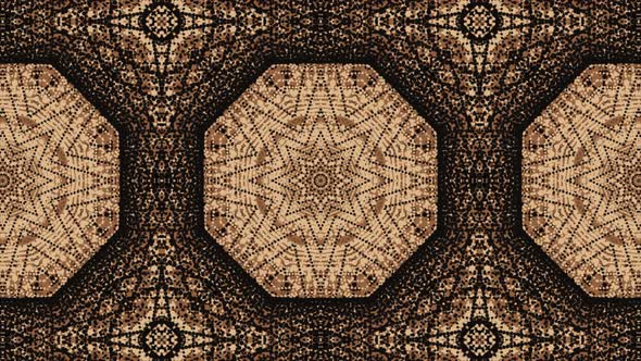 Beautiful mandala geometric shape changing like glass effects Kaleidoscope Animation