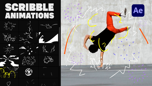 Abstract Scribble Animations for After Effects alt