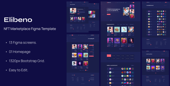 Elibeno- NFT Marketplace Figma Template