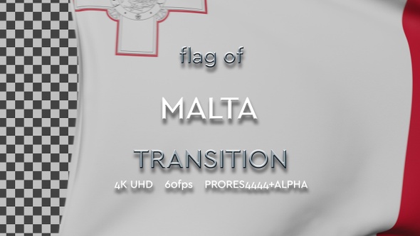 Flag of Malta transition | UHD | 60fps