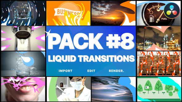 Liquid Transitions Pack 08 | DaVinci Resolve