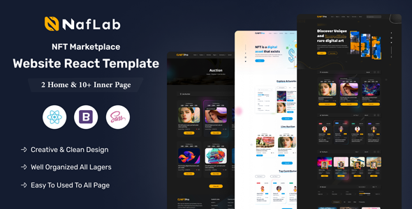 NafLab - NFT Marketplace React Template