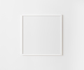 White empty square frame mock up on white wall, 1:1 ration, white picture frame mockup, 3d rendering - PhotoDune Item for Sale