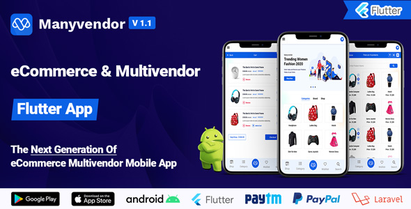 Manyvendor Ecommerce Customer Mobile App - Flutter Ios &Amp; Android