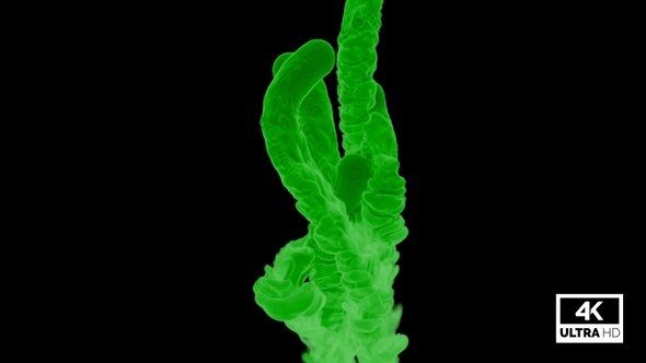 Elegant Green Smoke Trails 4K alt