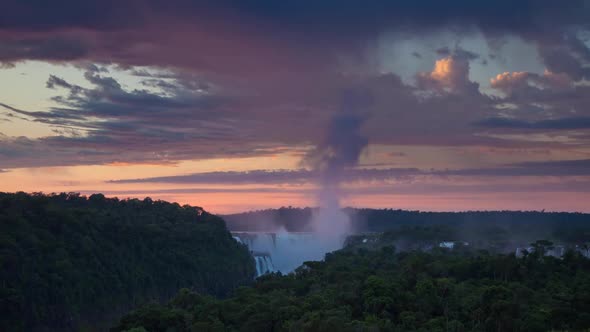 Iguazu Falls In Argentina Time Lapse