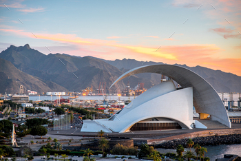 5: Auditorio in Santa Cruz de Tenerife, Canary Islands, Spain. This auditorium was designed by famous architect Santiago Calatrava