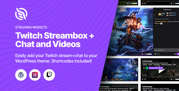 Struninn - Twitch Streambox with Chat and Videos