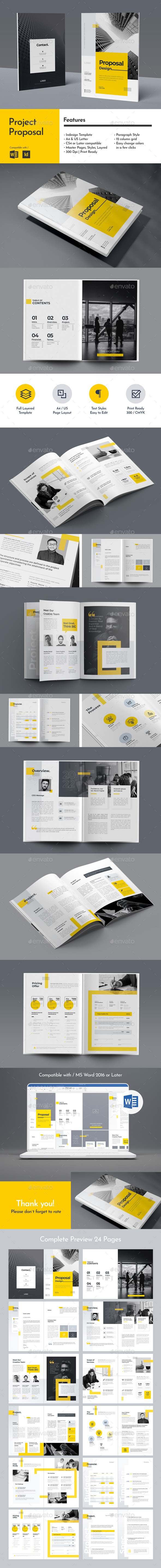 Proposal 24 Pages | Docx | Indesign Template