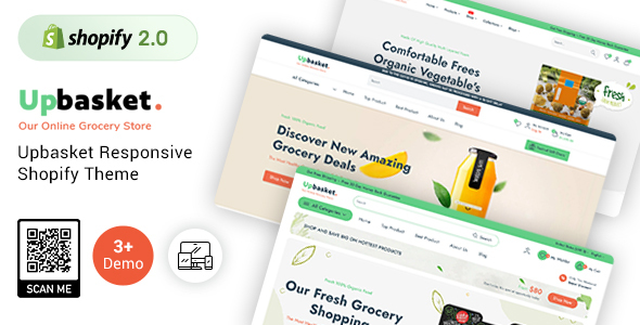 Upbasket - Multipurpose Grocery, Vegetables & Supermarket Shopify Theme