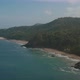 San Pancho serf spot. Drone flies along the beach. Panorama - VideoHive Item for Sale