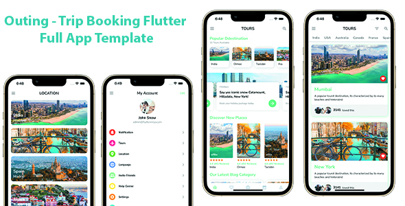 Trips / Travels Booking Full App Flutter / Flutter Trips / Tourist Booking App