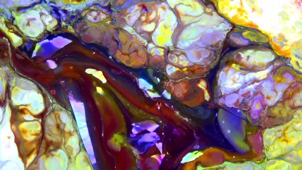 Abstract Colorful Invert Sacral Paint  Exploding Texture 425