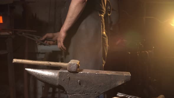 Close Up Blacksmith at Work.