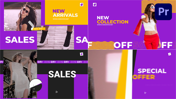 Poster Animation  - Colorful Fashion Sale Mogrt