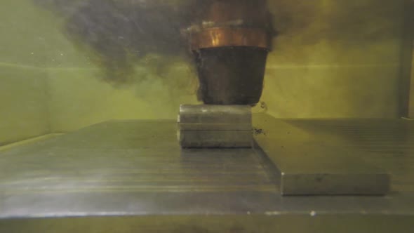 Precision cutting of metal parts using an Electrical discharge machine