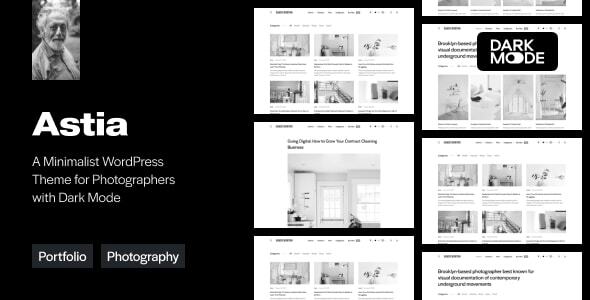 Astia - Minimal Portfolio WordPress Theme for Photographers