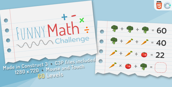 Funny Math Challenge - Html5 Math Game