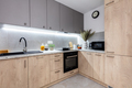 Fitted kitchen in small new apartment, - PhotoDune Item for Sale