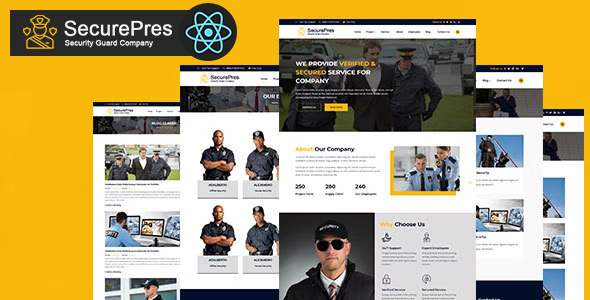 Securepress - Security Company React  Template