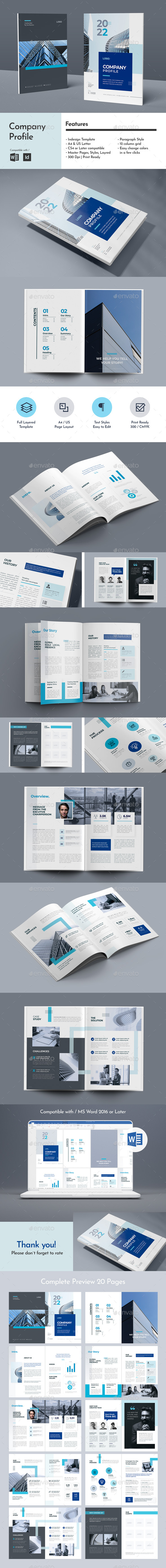 Company Profile, DOCX, InDesign Template