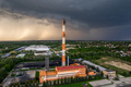 Coal Plant and Storm Clouds. Heat Plant in Tarnow, Poland - PhotoDune Item for Sale