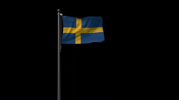 Sweden Flag With Alpha 2K