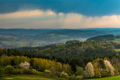 Dark Clouds over Green Lush Rolling Hills in Polish Countryside - PhotoDune Item for Sale