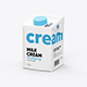 500 ml Milk packaging. Tetra Brik edge mockup half side - GraphicRiver Item for Sale