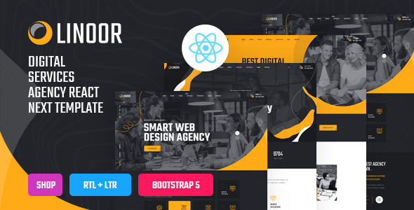 Linoor - React Next Digital Agency Services Template