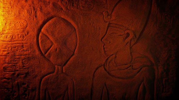 Alien Depiction In Ancient Egypt Carving