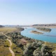 Drone Shot of River Ili and Spring Steppe in Kazakhstan - VideoHive Item for Sale