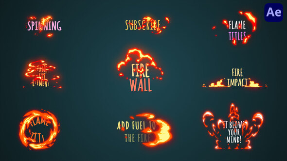 Fire Cartoon Titles [After Effects] alt