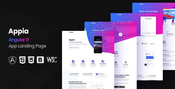 Appia - Angular App Landing Page