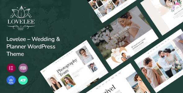 Lovelee – Wedding & Planner WordPress Theme + RTL