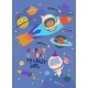 Cute Little Girl Astronaut Celebrating Birthday in - GraphicRiver Item for Sale