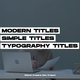 Modern Titles I  Premiere Pro - VideoHive Item for Sale