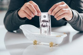 ll bathtub, money laundering concept
