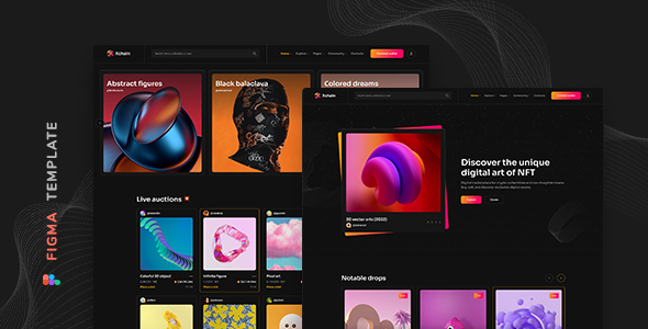 Xchain – NFT Marketplace Template for Figma