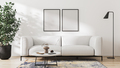 poster frame mock up in scandinavian style living room interior, modern living room interior - PhotoDune Item for Sale