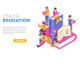 Modern Flat Design Isometric Concept of Online Education - GraphicRiver Item for Sale