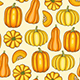 Seamless Pattern with Ripe Orange Pumpkins. - GraphicRiver Item for Sale