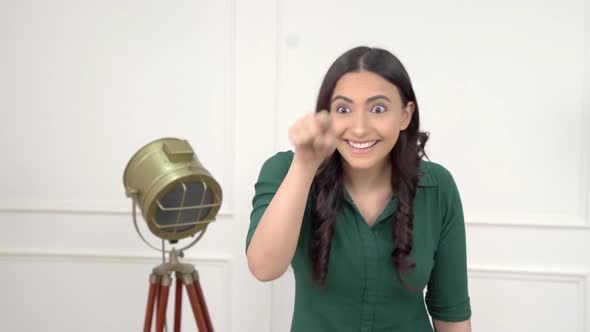 Indian girl calling someone