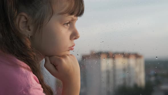 Look to raindrops on the glass.