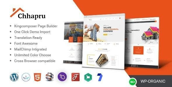 Chhapru - Roofing Service and Construction WordPress Theme